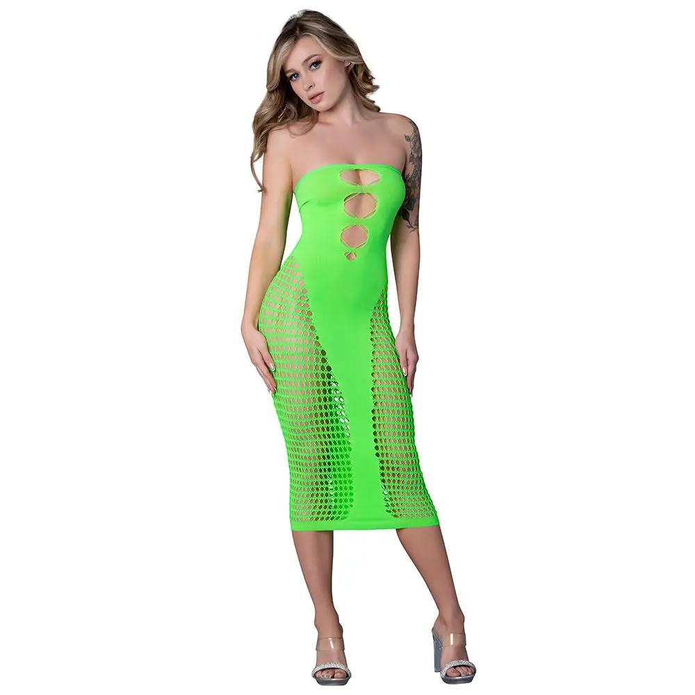 Magic Silk Seamless Gown Neon Lime O/S by Magic Silk