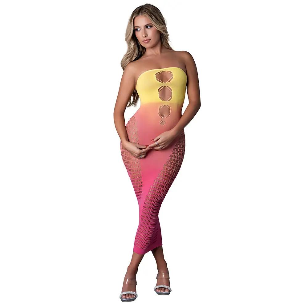 Magic Silk Seamless Gown Ombre Sunset O/S by Magic Silk
