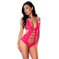 Magic Silk Get It Girl Halter Teddy with Snap Crotch Diva Pink L/XL by Magic Silk