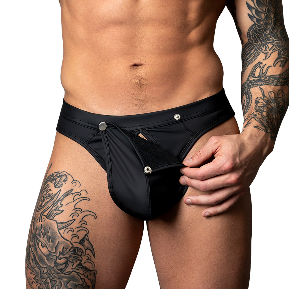 Male Power Oh Snap! Snap Off Jock Black S/M by Male Power