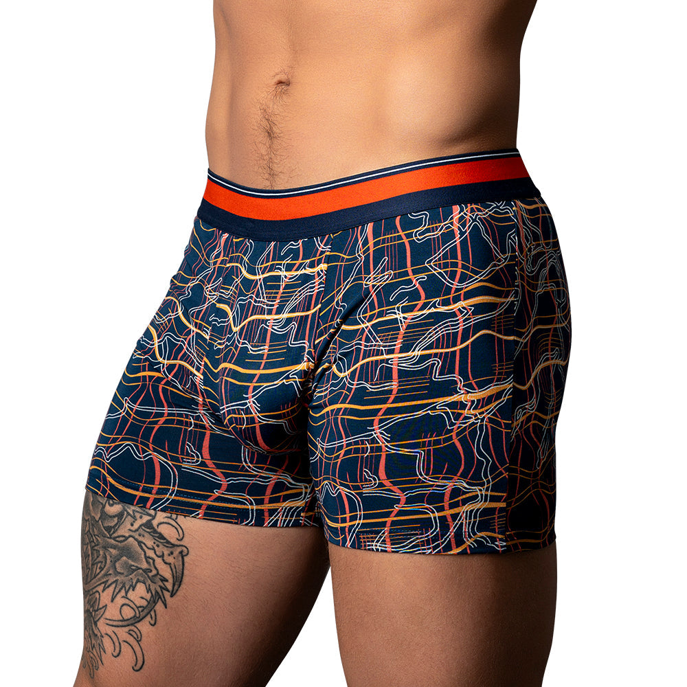 Male Power Soo Cumfy Boxer Brief Navy/Orange M by Male Power
