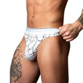 Male Power Soo Cumfy Thong Black/White S/M by Male Power
