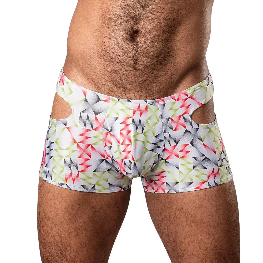 Male Power Cut It Out! Cutout Mini Short Red/Black S by Male Power