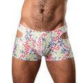 Male Power Cut It Out! Cutout Mini Short Red/Black L by Male Power