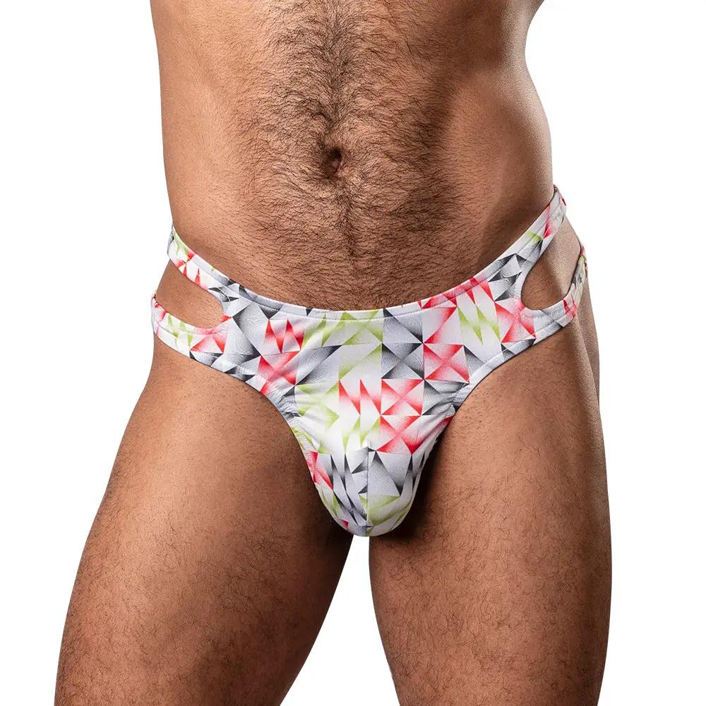 Male Power Cut It Out! Cutout Thong Red/Black L/XL by Male Power