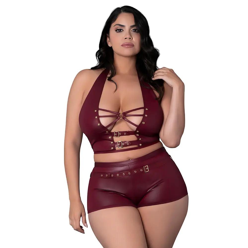 Lust Fetish Thalia Burgundy Queen Size by Lust Fetish