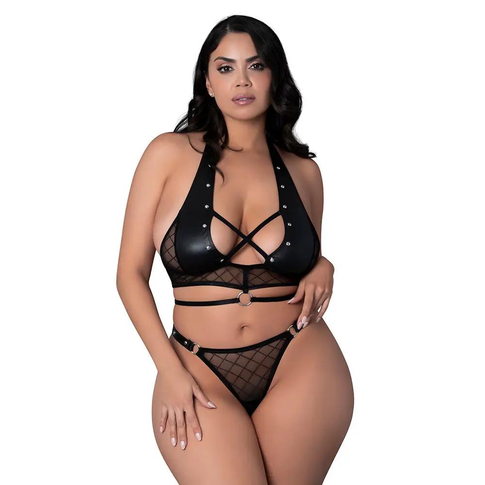 Lust Fetish Double Crossed Nadia Black Queen Size by Lust Fetish