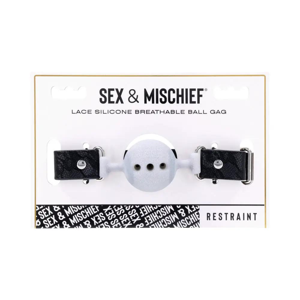 Sportsheets Sex & Mischief Lace Silicone Breathable Ball Gag by Sportsheets