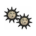 Pastease Sunburst: Sun & Moon Faces on Gold Glitter Sun Pasties