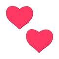 Pastease Love: Glow-in-the-Dark Neon Pink Heart Pasties Nipple Covers