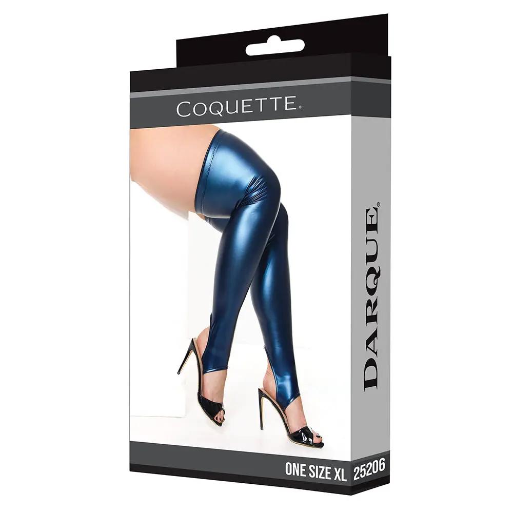 Coquette Darque Stockings Blue Queen Size by Coquette