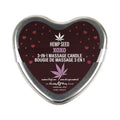 Earthly Body Hemp Seed 3-in-1 Valentine Heart Massage Candle XOXO 4.7 oz.