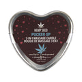 Earthly Body Hemp Seed 3-in-1 Valentine Heart Massage Candle Pucker Up 4.7 oz.