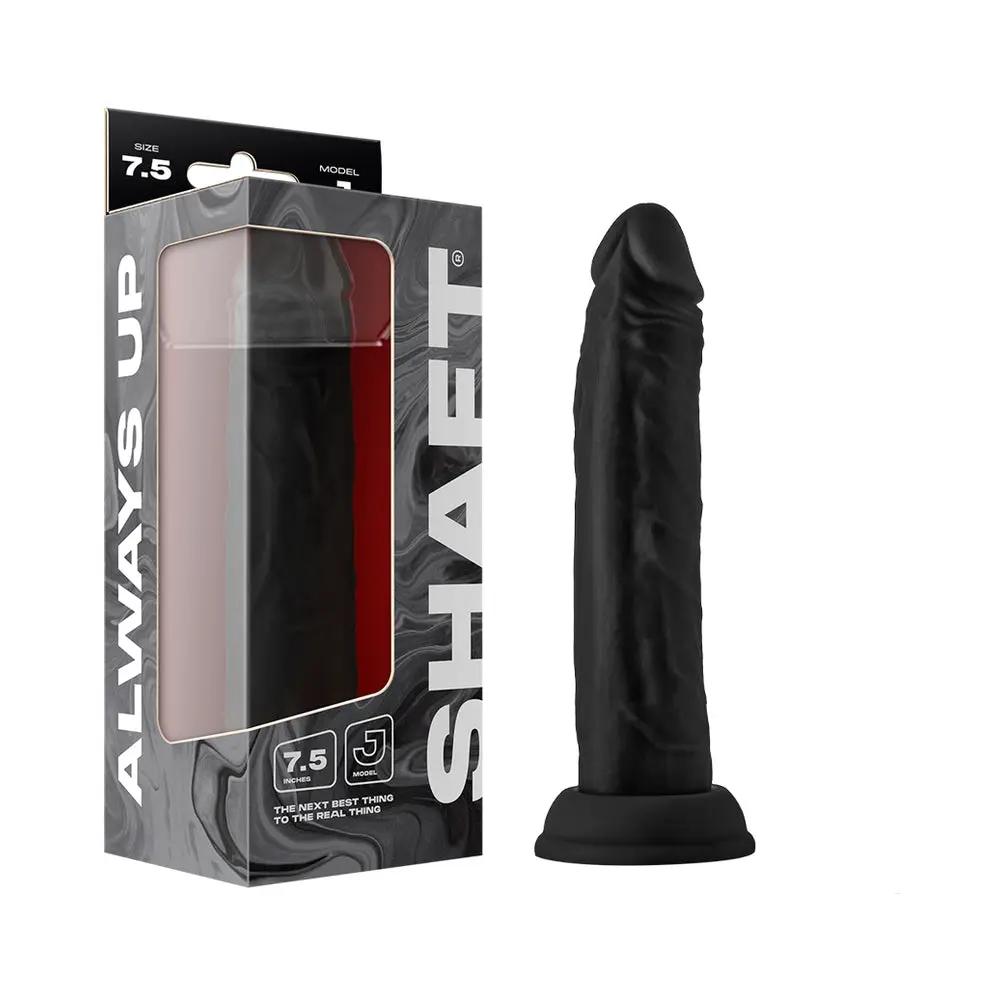 Shaft Model J 7.5 in. Liquid Silicone Dong Black by Shaft
