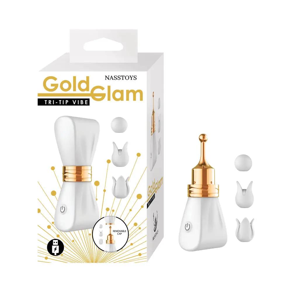 Gold Glam Tri-Tip Vibe White by Nasstoys