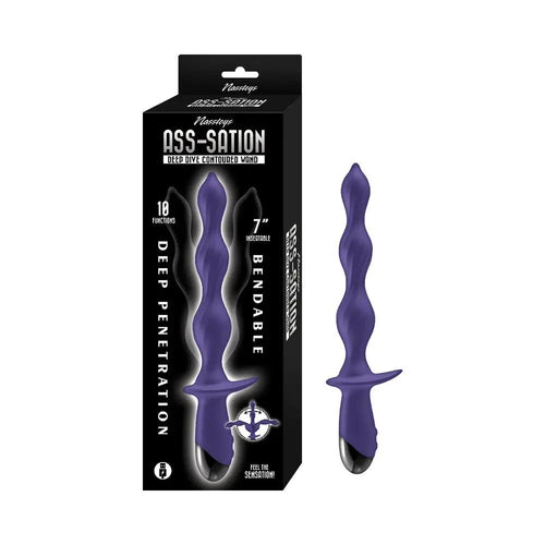 Ass-Sation Deep Dive Contoured Wand Purple by Nasstoys