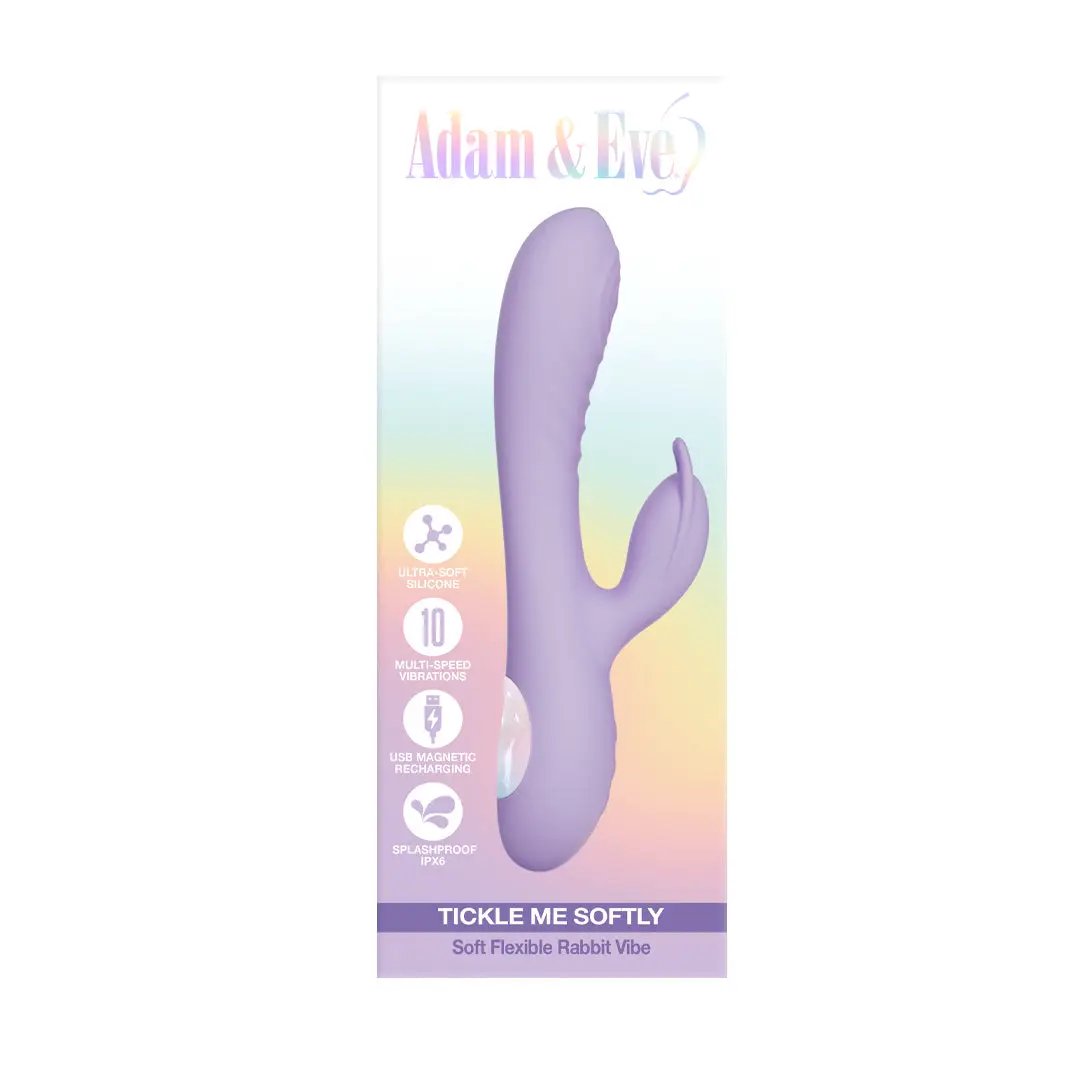 Adam & Eve Tickle Me Softly Soft Flexible Rabbit Vibe by Adam & Eve