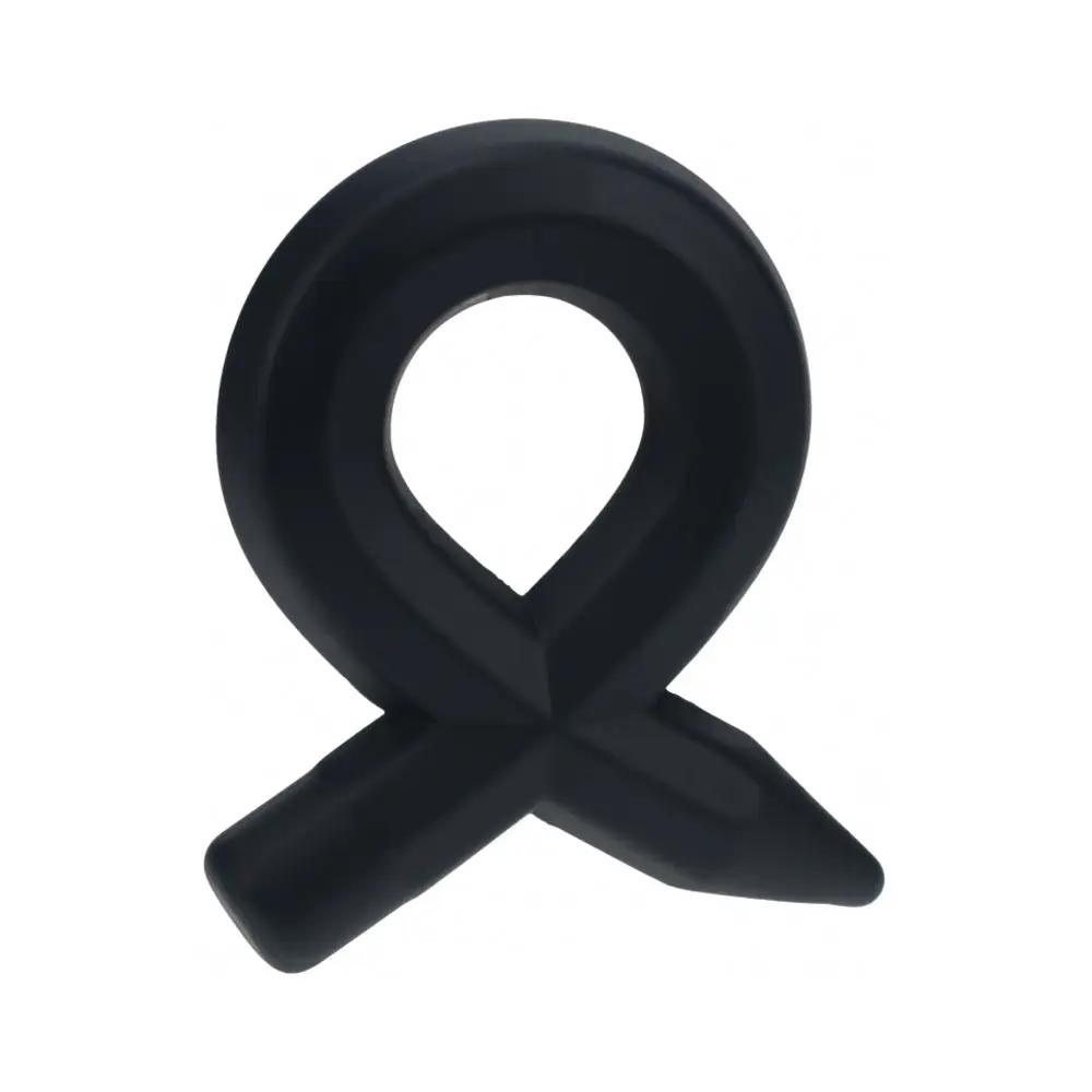 LEVELZ Pencil Liquid Silicone Cock Ring Black by Shots