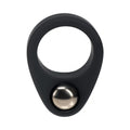 LEVELZ Liquid Silicone Single Weighted Ball Cock Ring Black by Shots