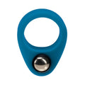 LEVELZ Liquid Silicone Single Weighted Ball Cock Ring Teal by Shots