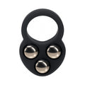 LEVELZ Liquid Silicone Triple Weighted Ball Cock Ring Black by Shots