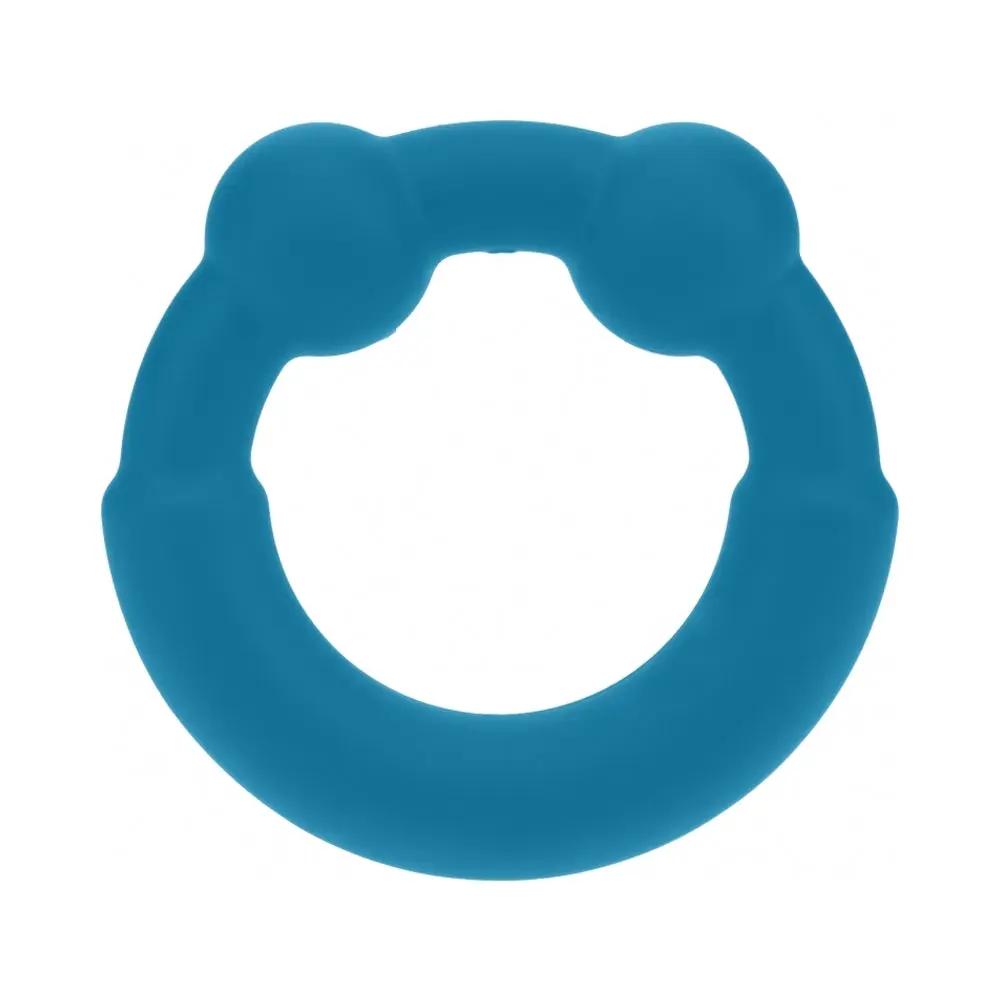 LEVELZ Metal & Silicone Cock Ring Teal by Shots