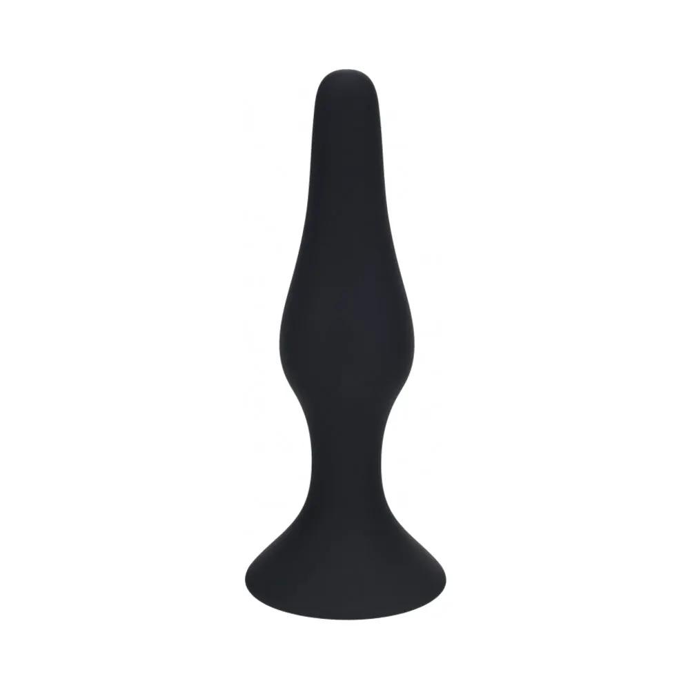 LEVELZ Slim Silicone Anal Plug Large Black by Shots