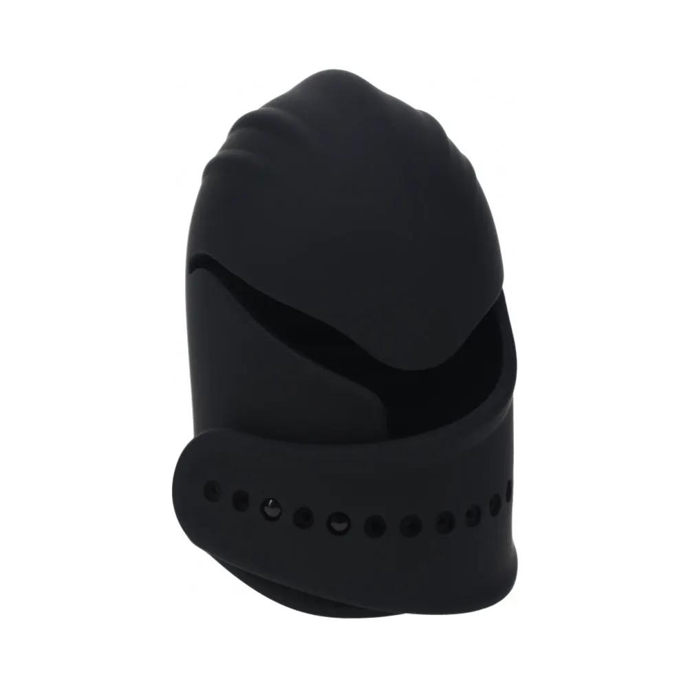 LEVELZ Adjustable Vibrating Silicone Penis Head Stimulator Black by Shots