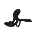 LEVELZ Triple Motor Vibrating Silicone Cock Ring Black by Shots