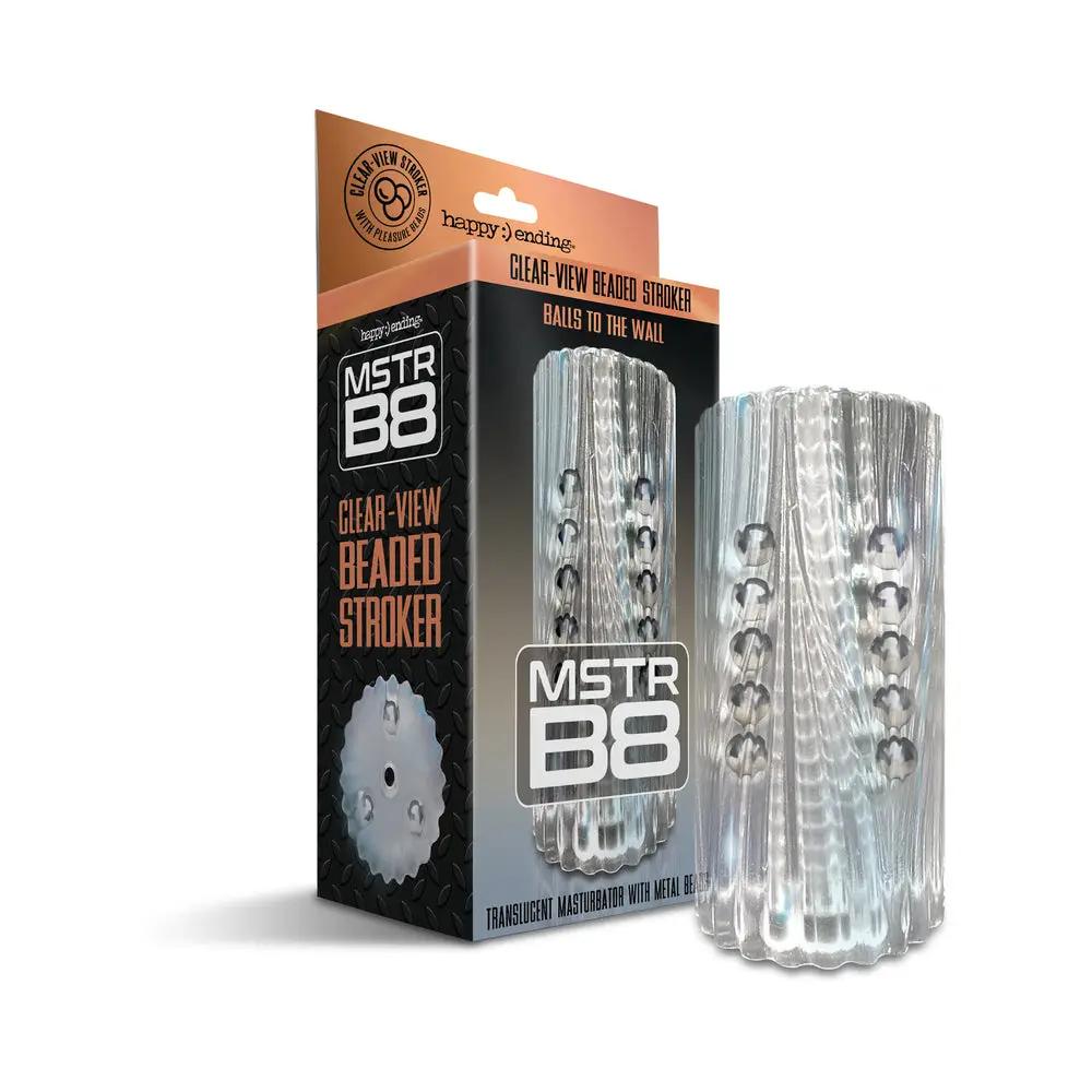 MSTR B8 Clear-View Beaded Stroker Balls to the Wall by Global Novelties