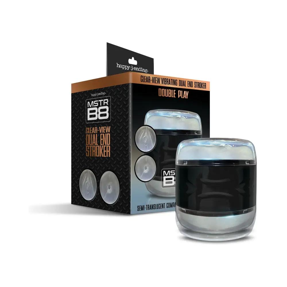 MSTR B8 Clear-View Dual End Stroker Double Play by Global Novelties
