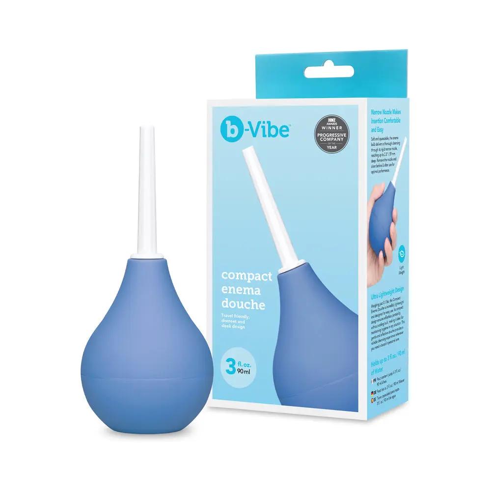 b-Vibe Compact Enema Douche Blue by b-Vibe