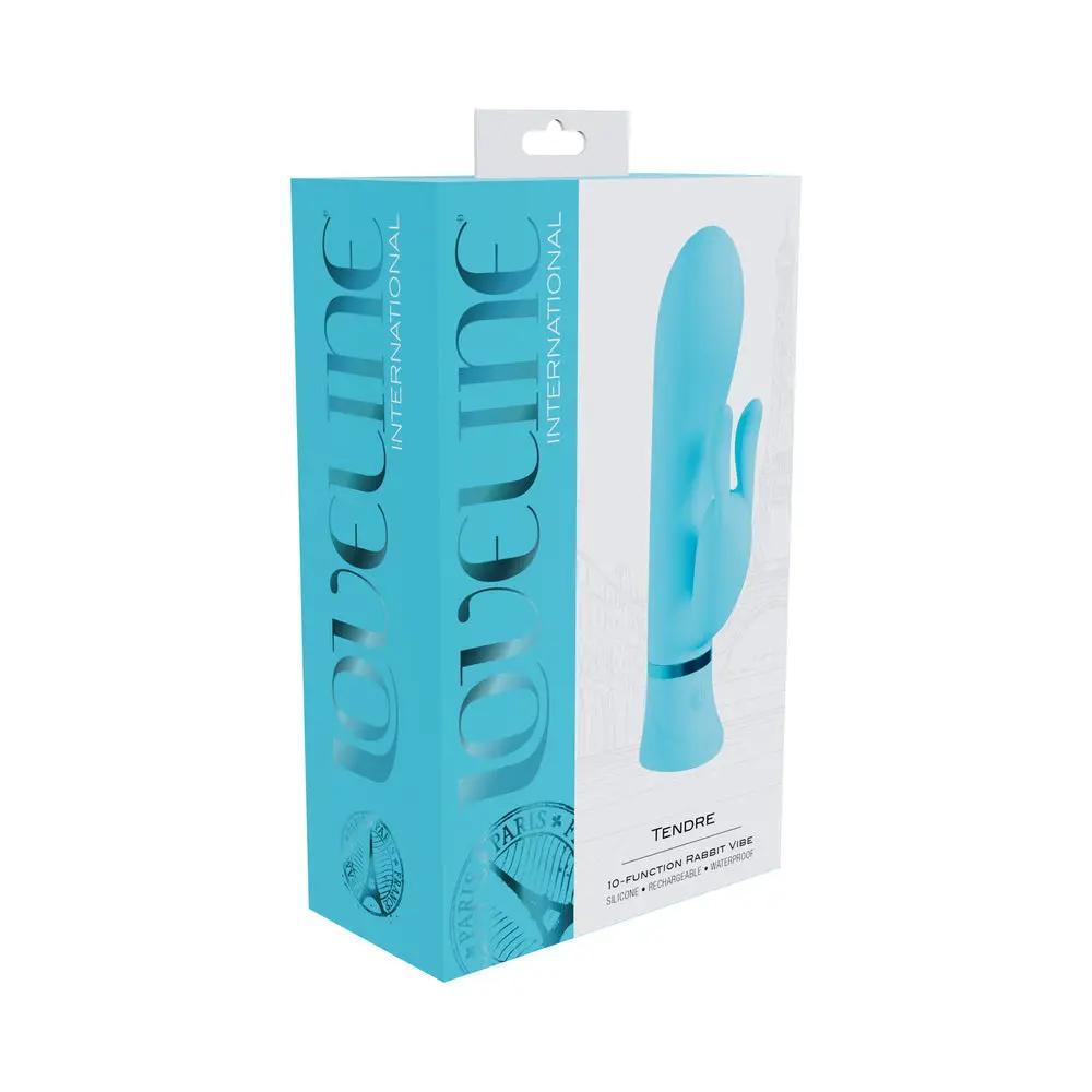 Loveline Tendre Rechargeable Silicone Rabbit Vibrator Blue by Shots