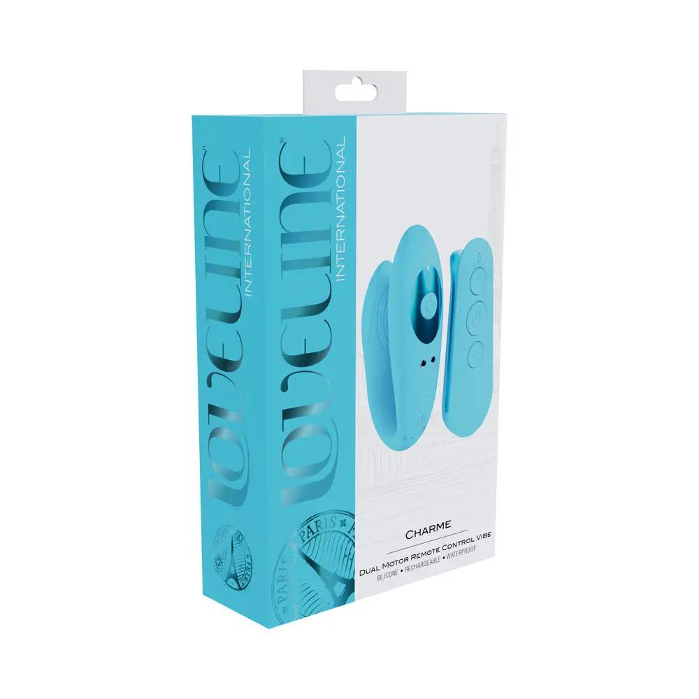 Loveline Charme Rechargeable Silicone Dual Motor Vibrator Blue by Shots