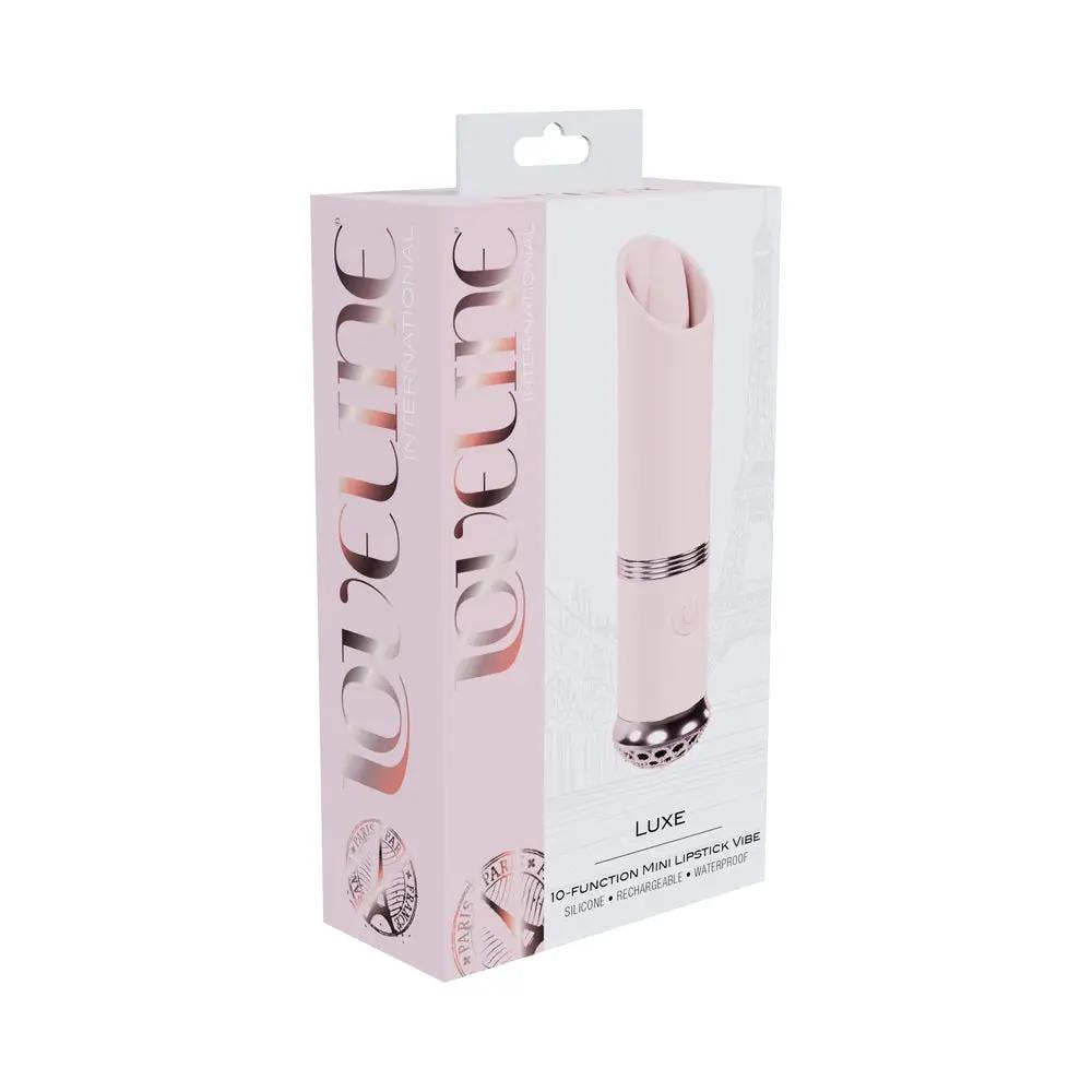 Loveline Luxe Rechargeable Silicone Mini Lipstick Vibrator Pink by Shots
