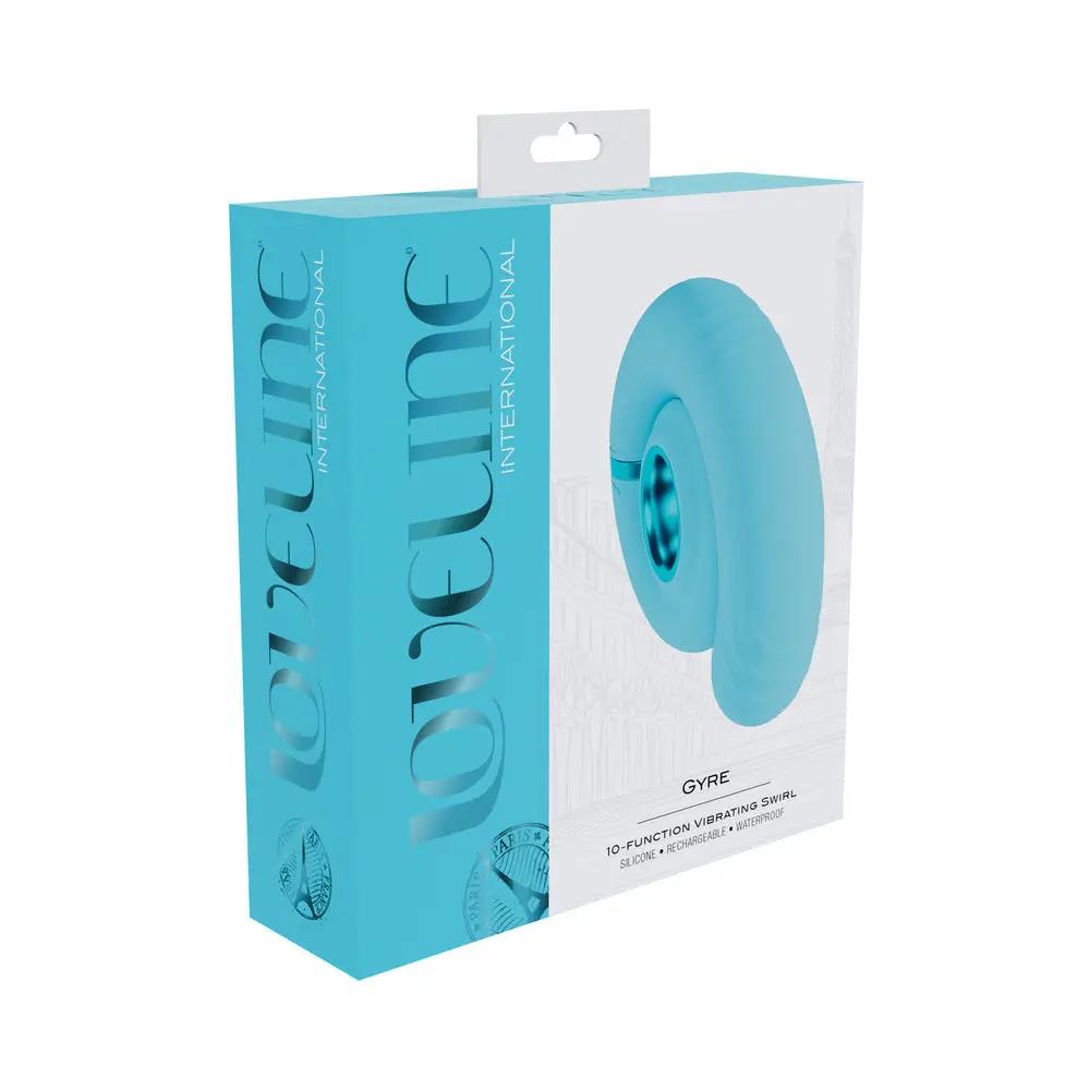 LoveLine Gyre Rechargeable Silicone Vibrating Swirl Blue by Shots