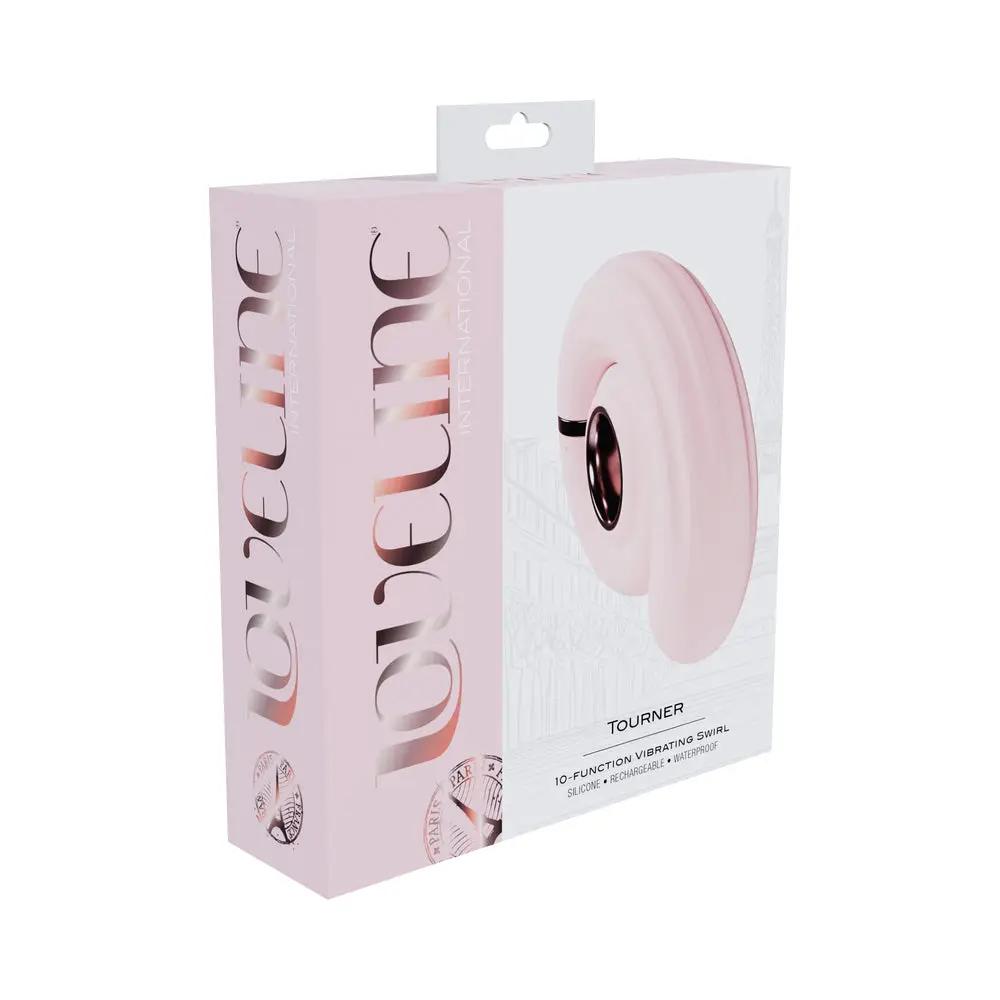 LoveLine Tourner Rechargeable Silicone Vibrating Swirl Pink by Shots