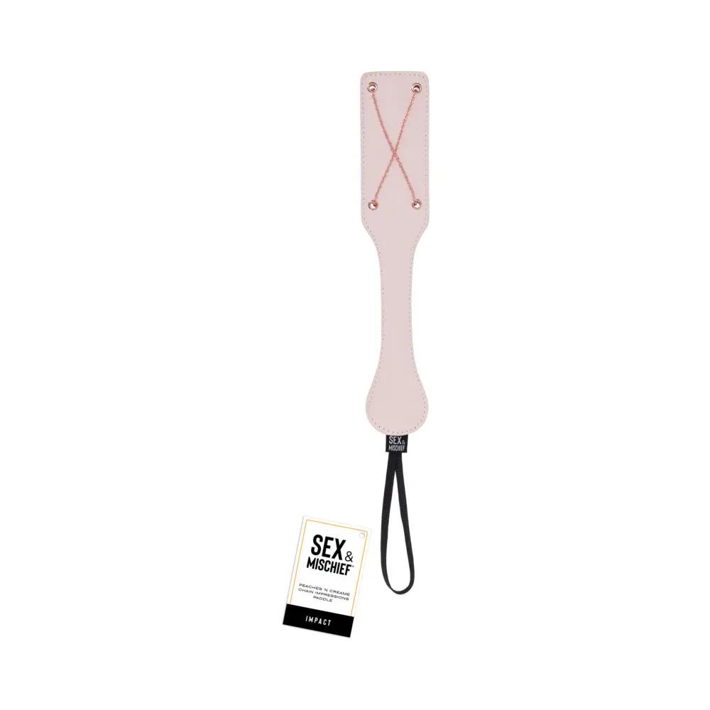 Sportsheets Sex & Mischief Peaches 'n CreaMe Chain Impressions Paddle by Sportsheets
