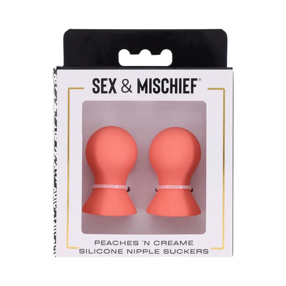 Sportsheets Sex & Mischief Peaches 'n CreaMe Silicone Nipple Suckers by Sportsheets