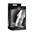 Master Series Dicked Clear Hollow Anal Plug Large by XR Brands