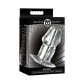 Master Series Dicked Clear Hollow Anal Plug Medium by XR Brands