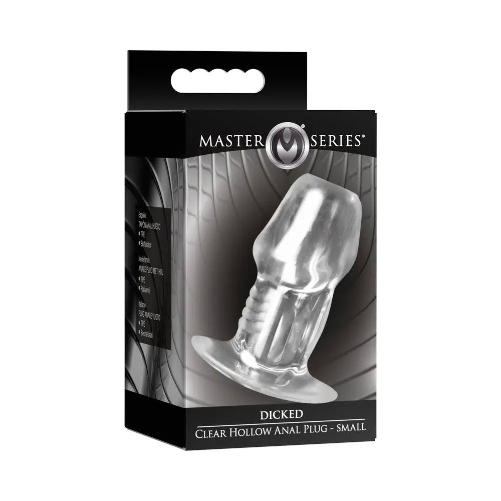 Master Series Dicked Clear Hollow Anal Plug Small by XR Brands