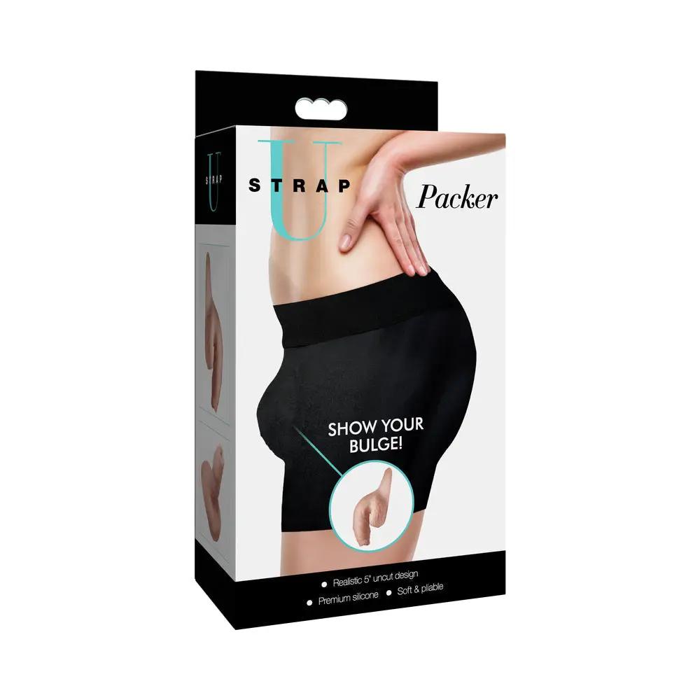 Strap U 5.1 in. Uncut Silicone Packer Dildo Light by XR Brands