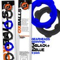 Oxballs Gearheads 5-Pack Spinner Rings Blue/Black by Oxballs