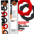 Oxballs Gearheads 5-Pack Spinner Rings Red/Black by Oxballs