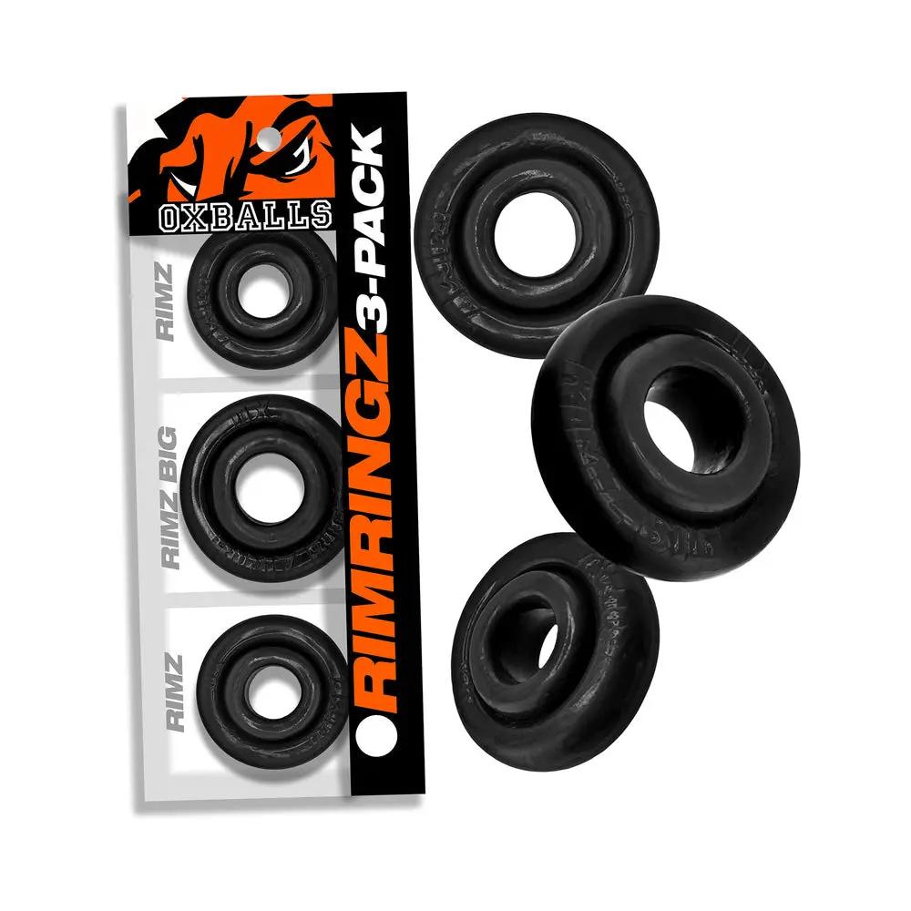 Oxballs Rimringz Multi Size 3-Pack Black by Oxballs