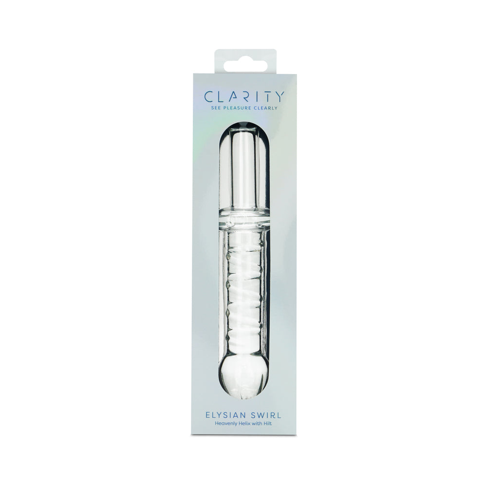 Clarity Elysian Swirl Glass Dildo by Creative Conceptions