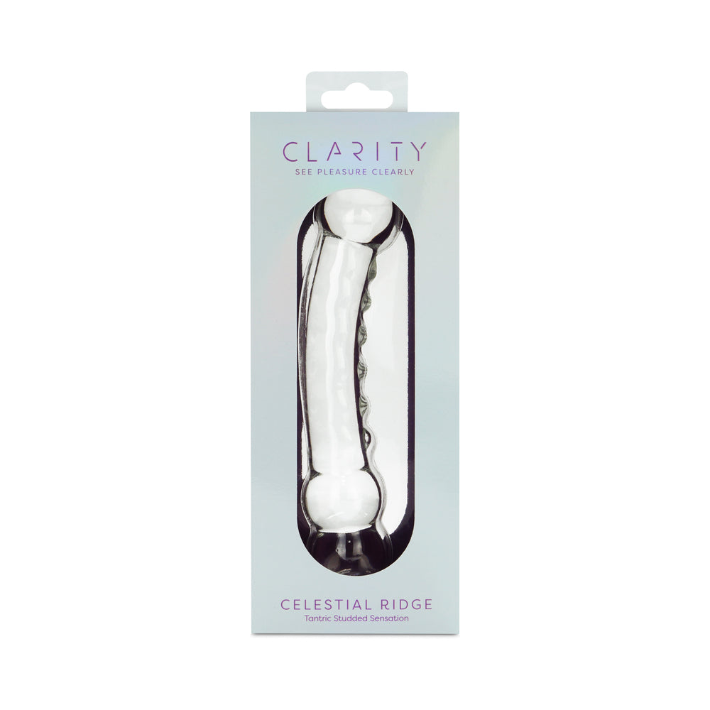 Clarity Celestial Ridge Glass Dildo by Creative Conceptions