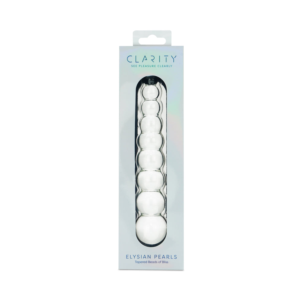 Clarity Elysian Pearls Glass Dildo by Creative Conceptions