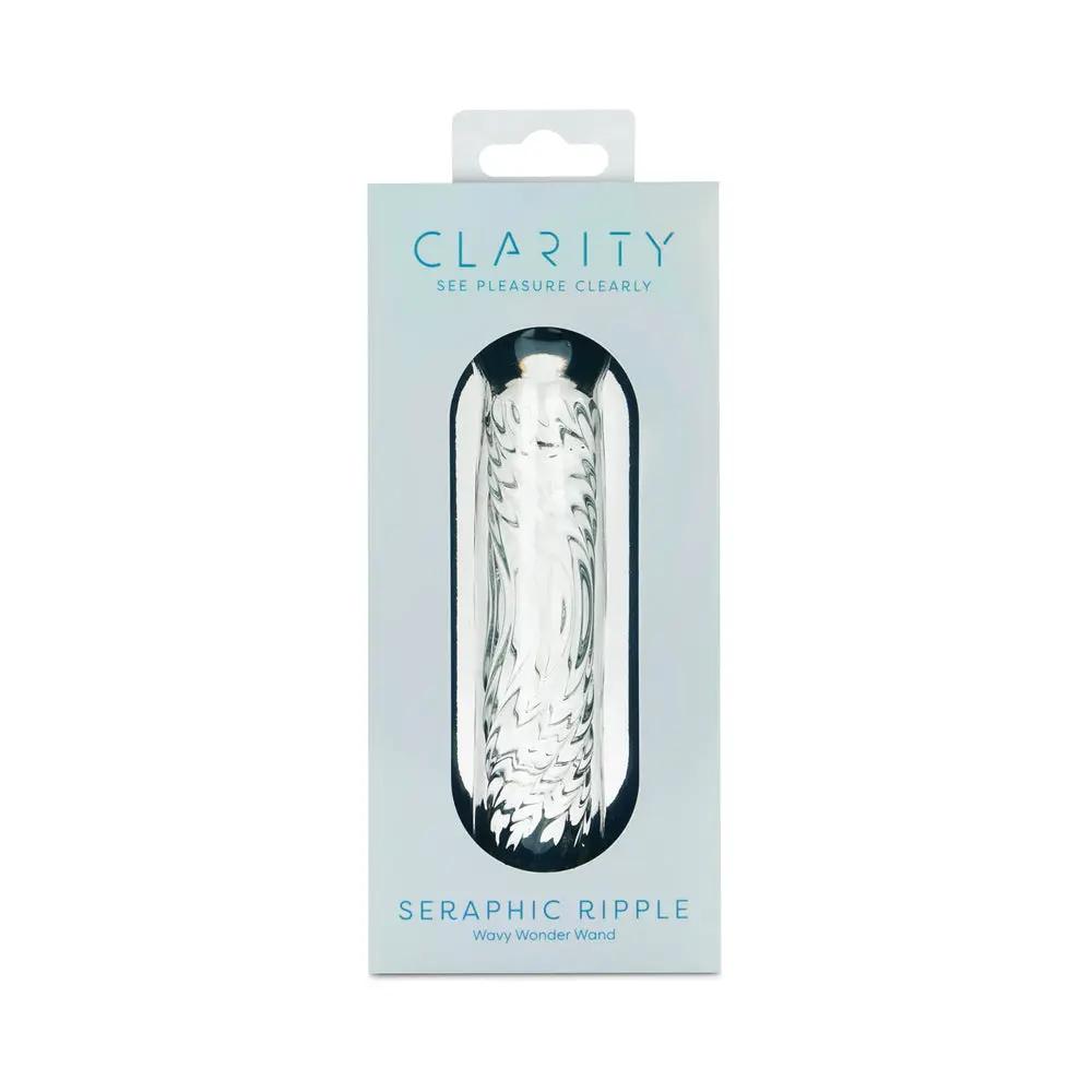 Clarity Seraphic Ripple Glass Dildo by Creative Conceptions